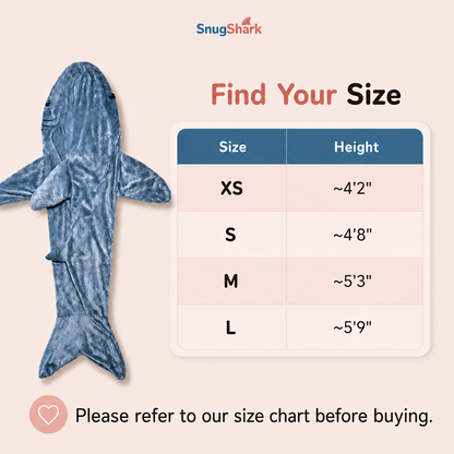 SnugShark™ Wearable Hooded Blanket