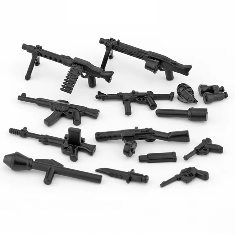 Military Army Soldier Figures Building Blocks WW2 German Medical Corps Zombie Infantry Weapons Helmet Mini Bricks Kids Toys