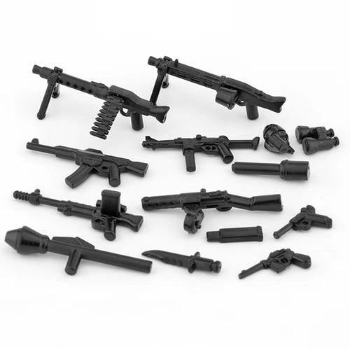 Military Army Soldier Figures Building Blocks WW2 German Medical Corps Zombie Infantry Weapons Helmet Mini Bricks Kids Toys