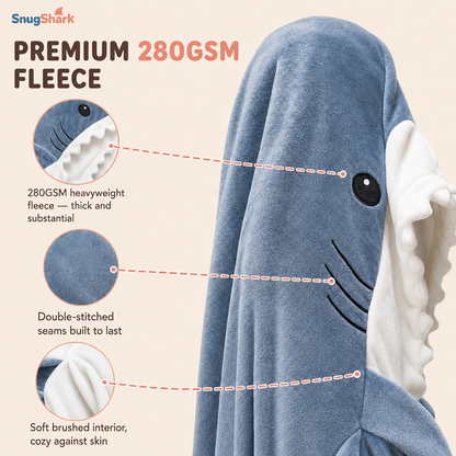 SnugShark™ Wearable Hooded Blanket