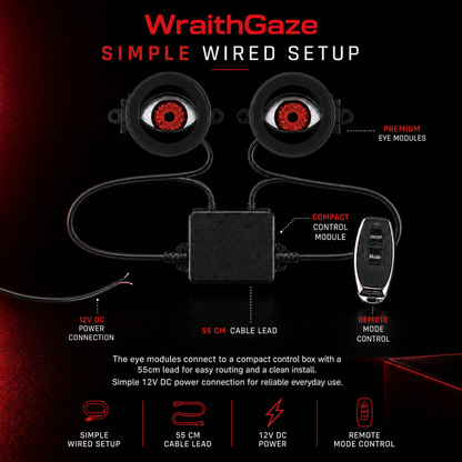 WraithGaze™ Animated Eyes – 3" Universal LED Lights