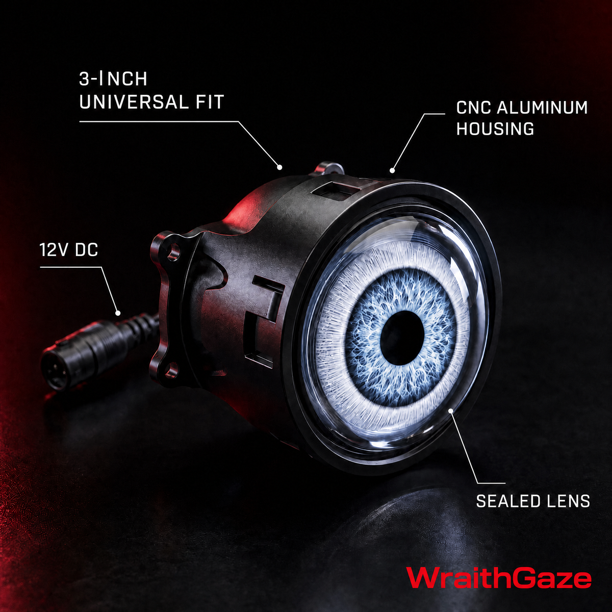 WraithGaze™ Animated Eyes – 3" Universal LED Lights