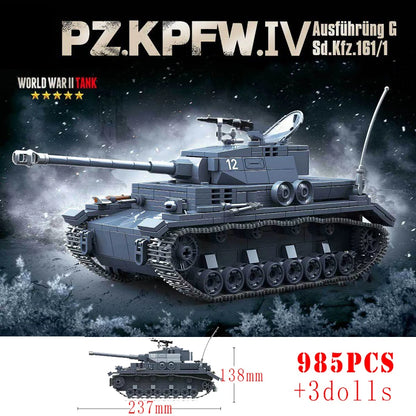 Panzer IV German Tank Bricks