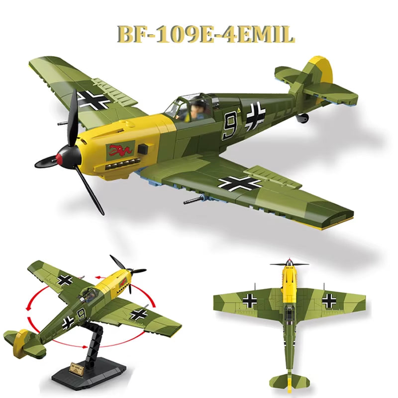 German BF-109E-4 Emil Fighter Bricks