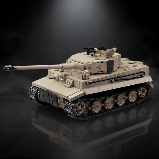 Tiger I brick set, hero on a dark display