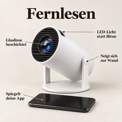 So funktioniert NightNook – Fernlesen: Neigearm und Fuß, beschichtete Glaslinse, LED-Licht, spiegelt deine Lese-App