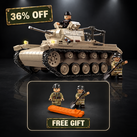 Panzer II brick set, 36% off, with a free crew and brick separator