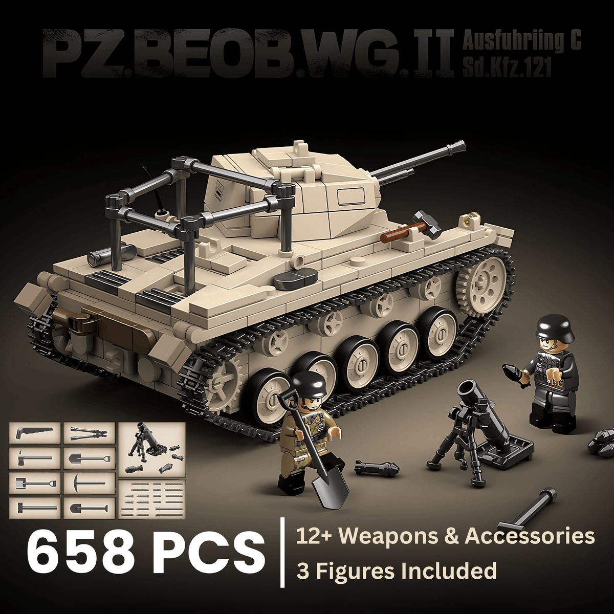 Panzer II brick set, picture 2