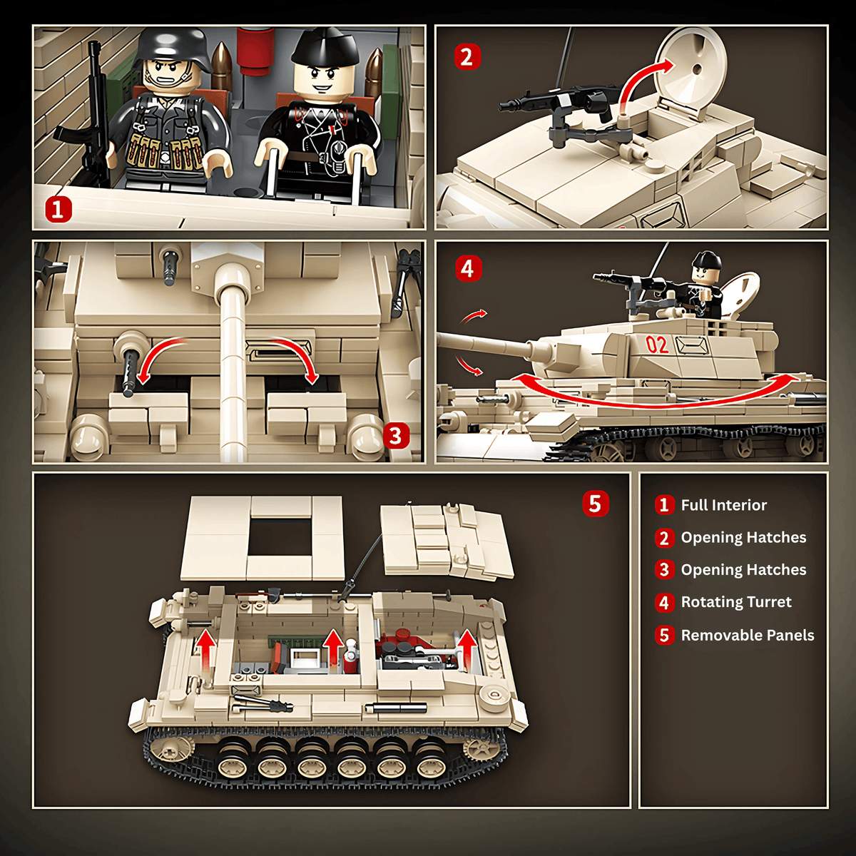 Panzer III brick set, picture 3