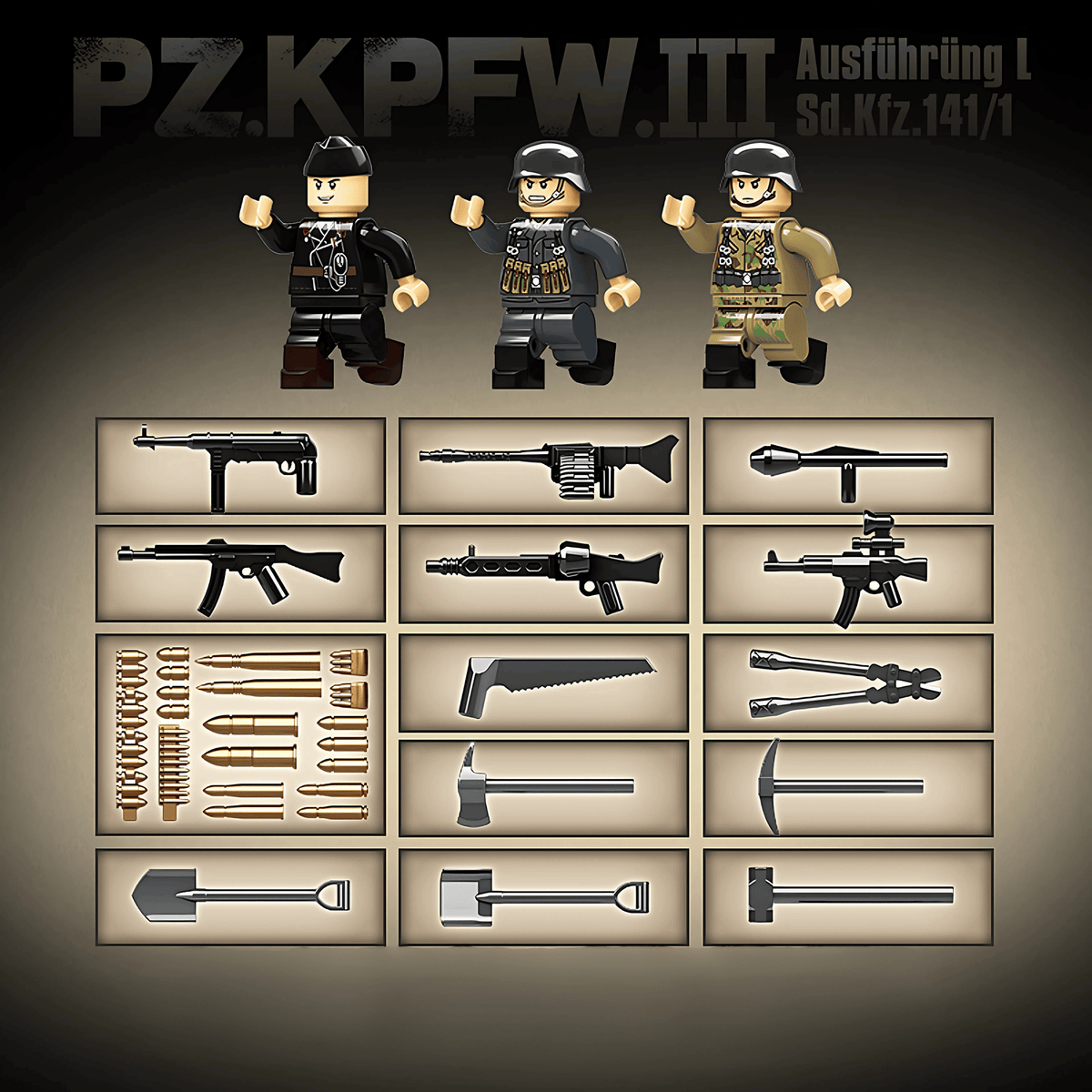 Panzer III brick set, picture 4