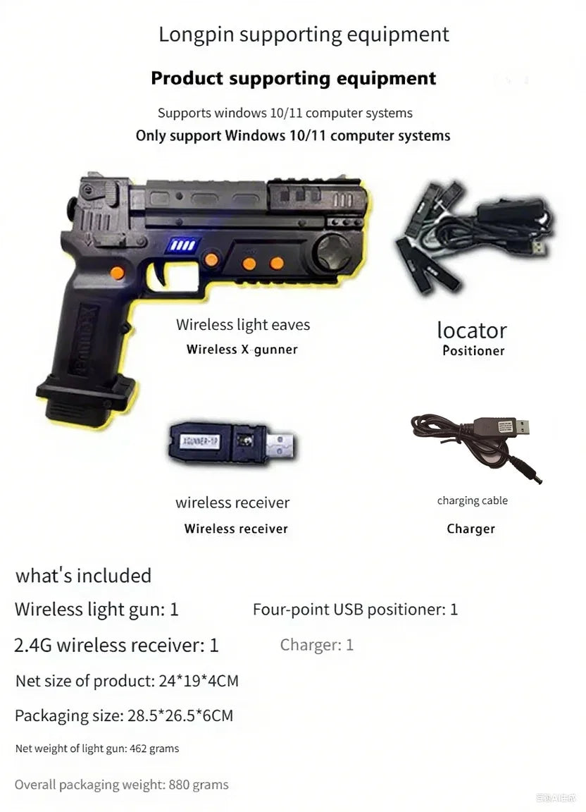 XGUNNER Wireless Gaming Arcade Pistol 