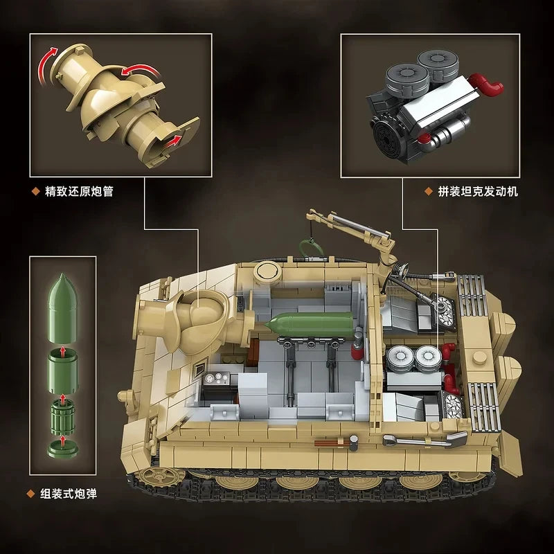 Army Sturmtiger German Tank Bricks