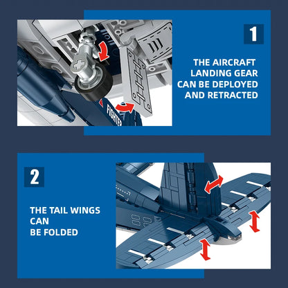 F4U Corsair Fighter Bricks | 767 Pieces