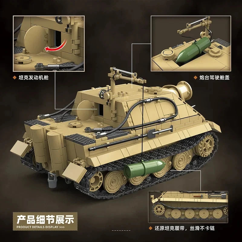 Army Sturmtiger German Tank Bricks