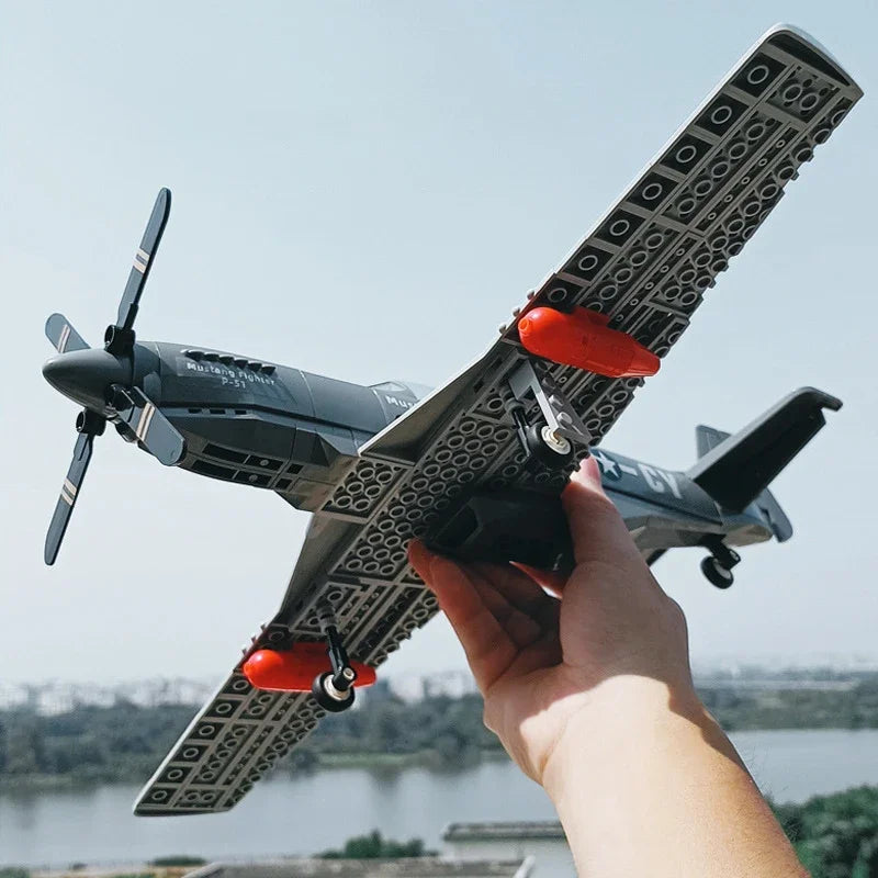 P51 Mustang Fighter Bricks | 258 Pieces