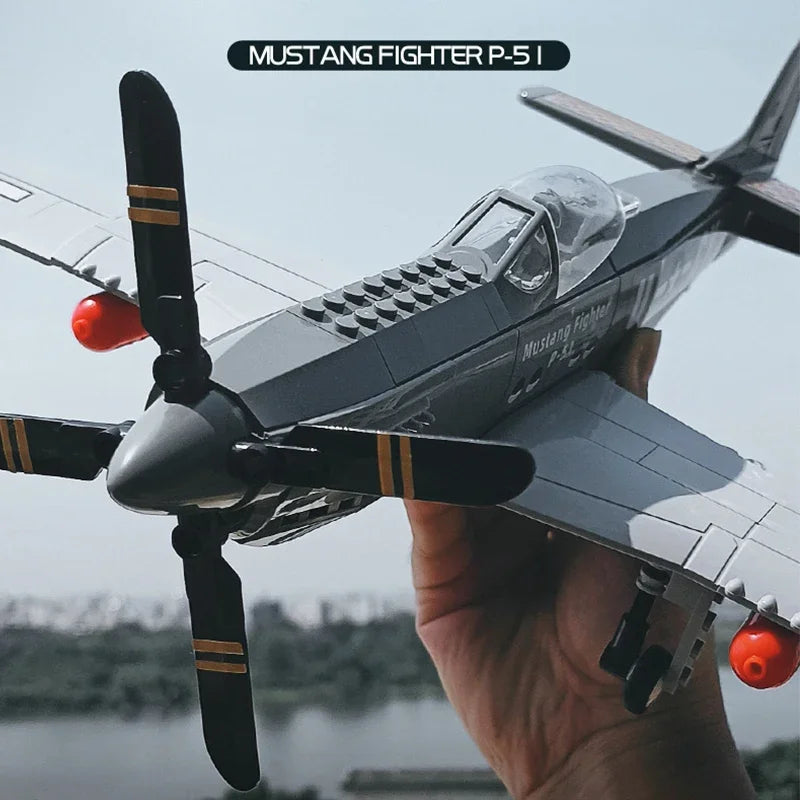 P51 Mustang Fighter Bricks | 258 Pieces