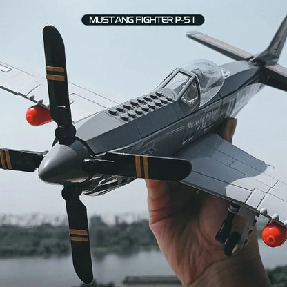 P51 Mustang Fighter Bricks | 258 Pieces
