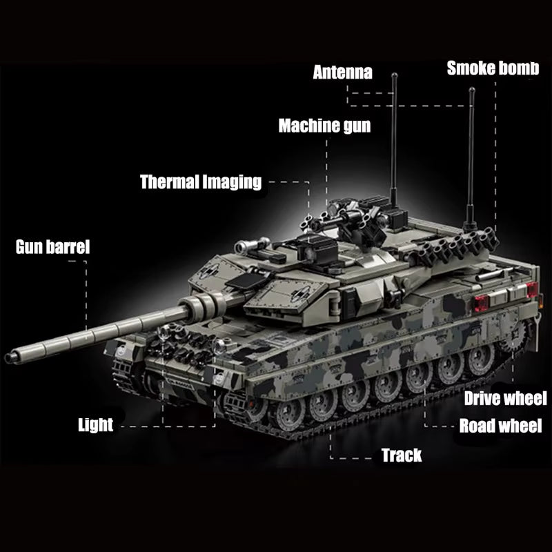 Leopard 2A7 German Tank Brick PostWW2