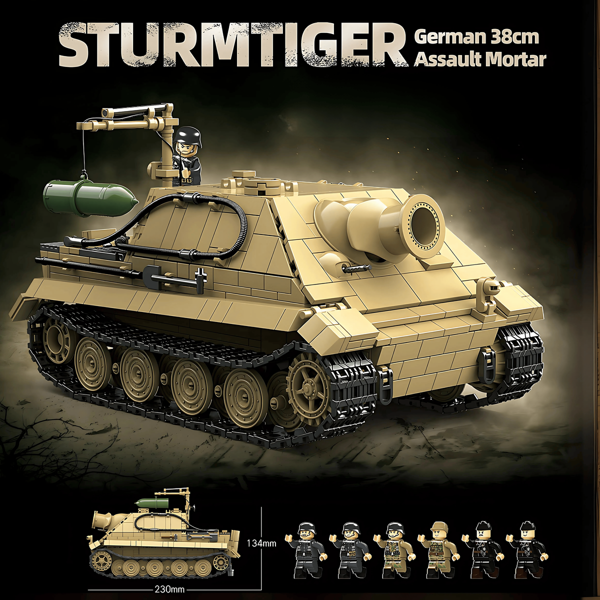 Sturmtiger desert tan brick tank set, picture 2
