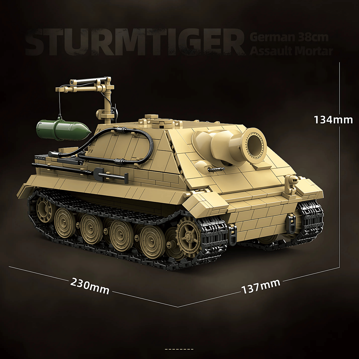 Sturmtiger desert tan brick tank set, picture 3