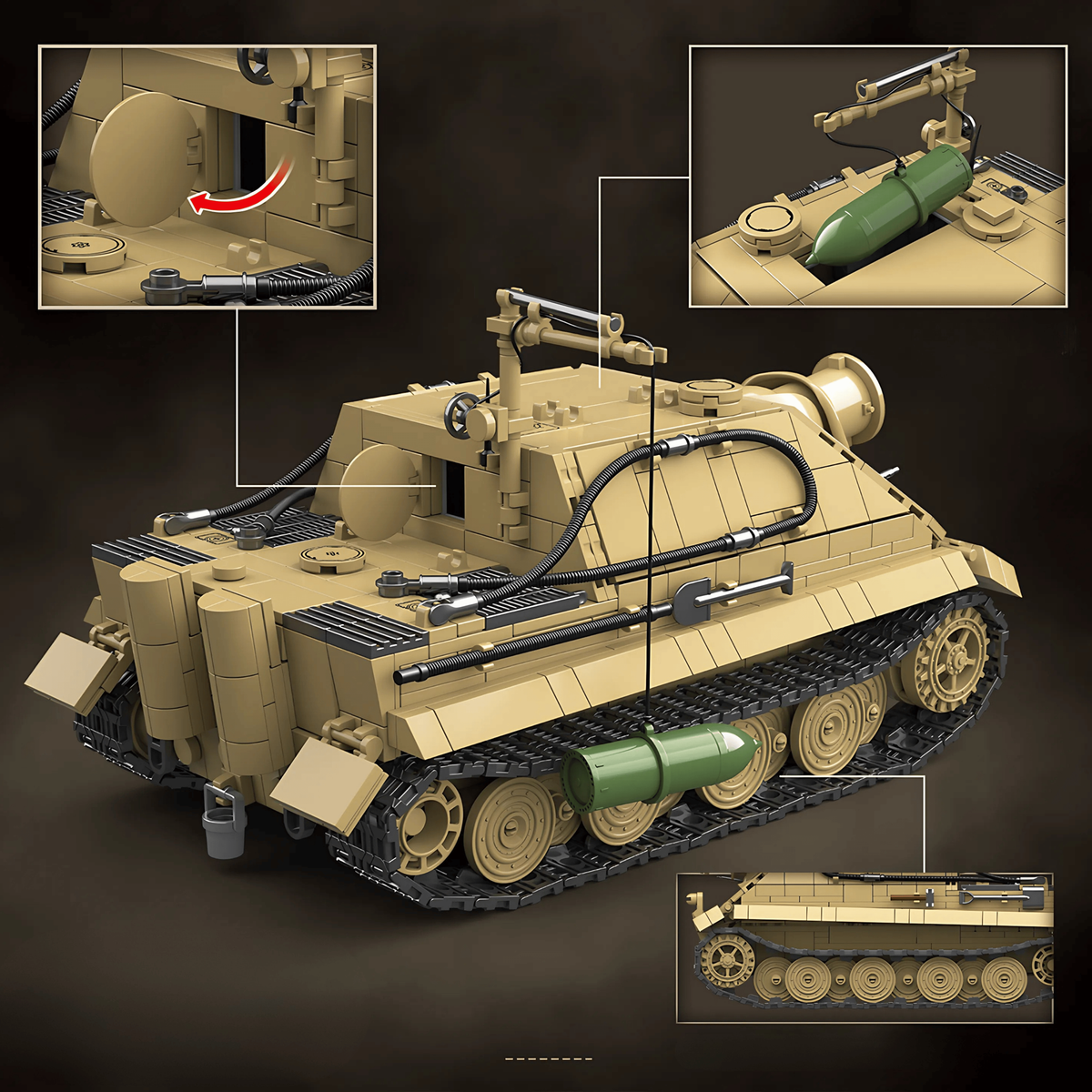 Sturmtiger desert tan brick tank set, picture 5