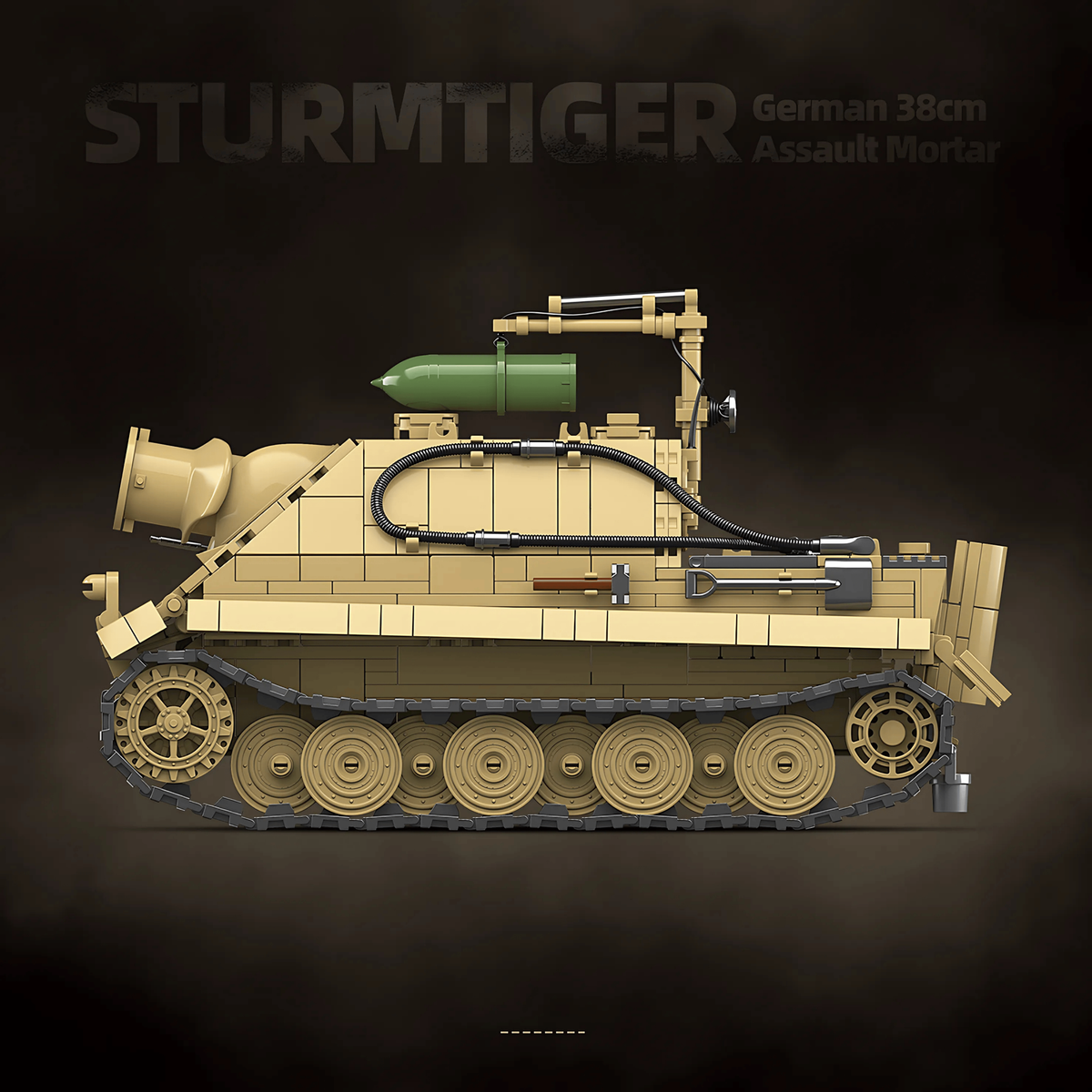 Sturmtiger desert tan brick tank set, picture 7