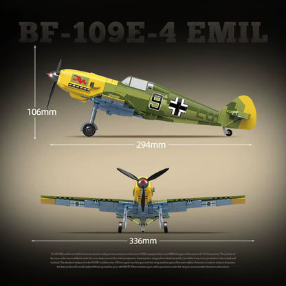 German BF-109E-4 Emil Fighter Bricks