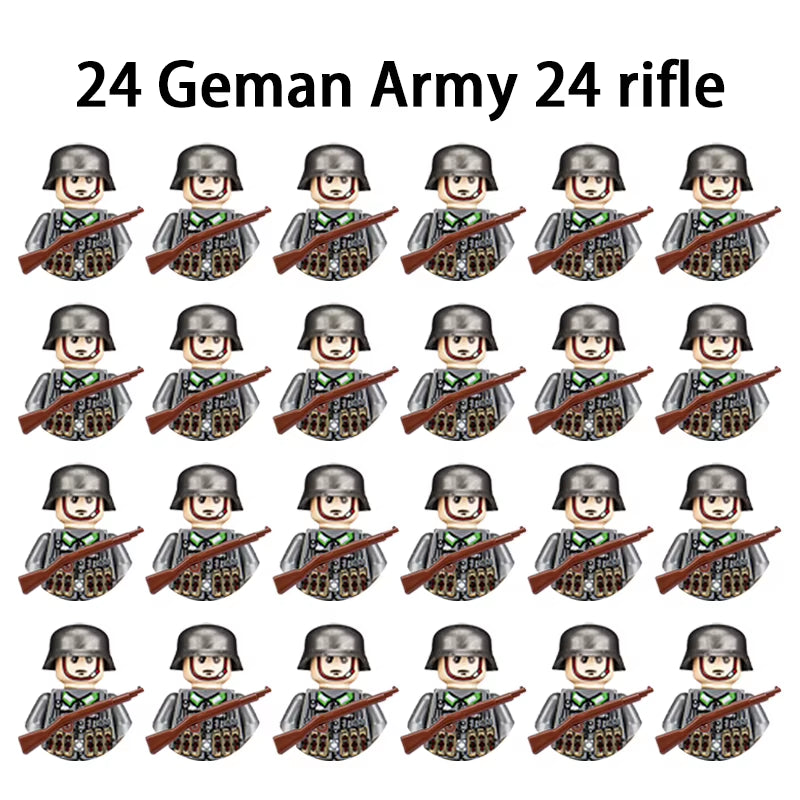 40/Set World War II Military Building Blocks National Army Soldier Character Weapon Assembly Building Block Children'S Toy Gifts