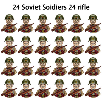 40/Set World War II Military Building Blocks National Army Soldier Character Weapon Assembly Building Block Children'S Toy Gifts