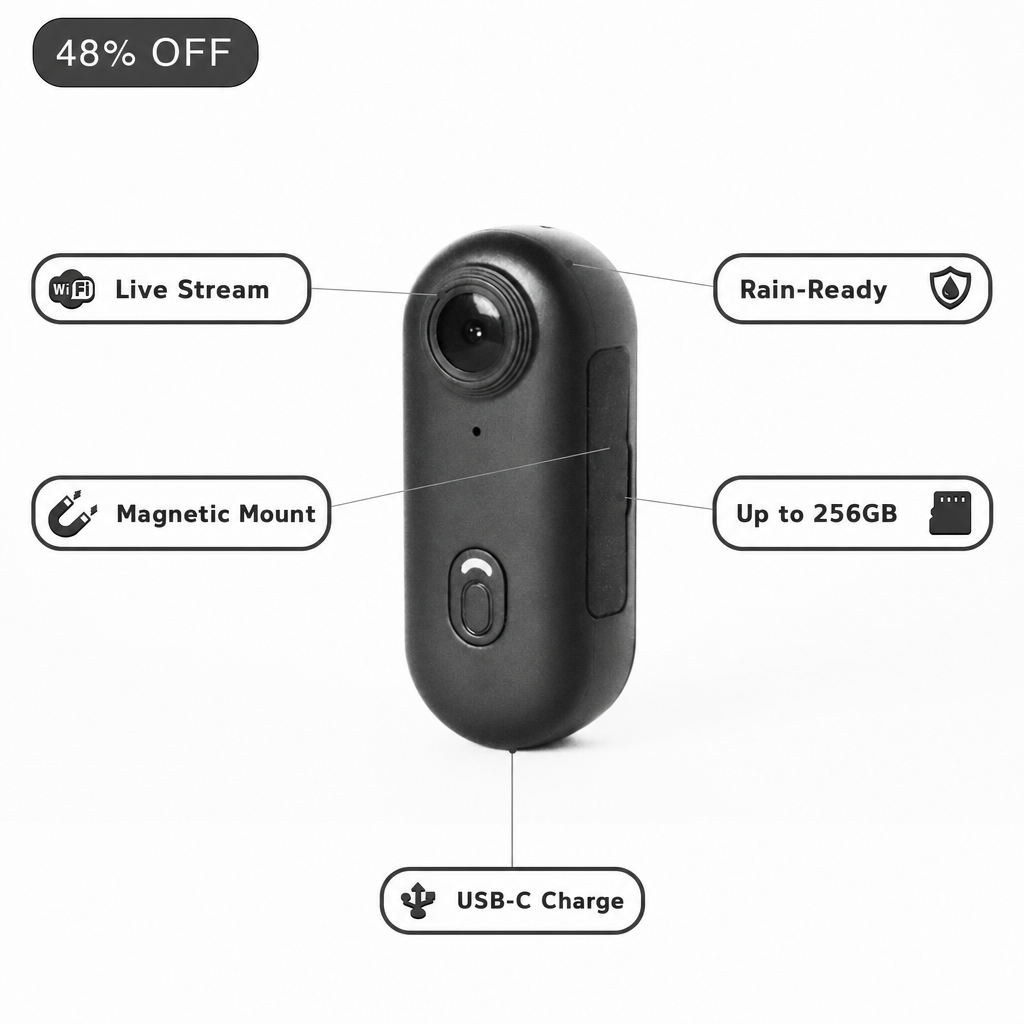 TRACE™ Pro 4K Riding Camera — Hands-Free Magnetic Wear So You Never Miss The Moment