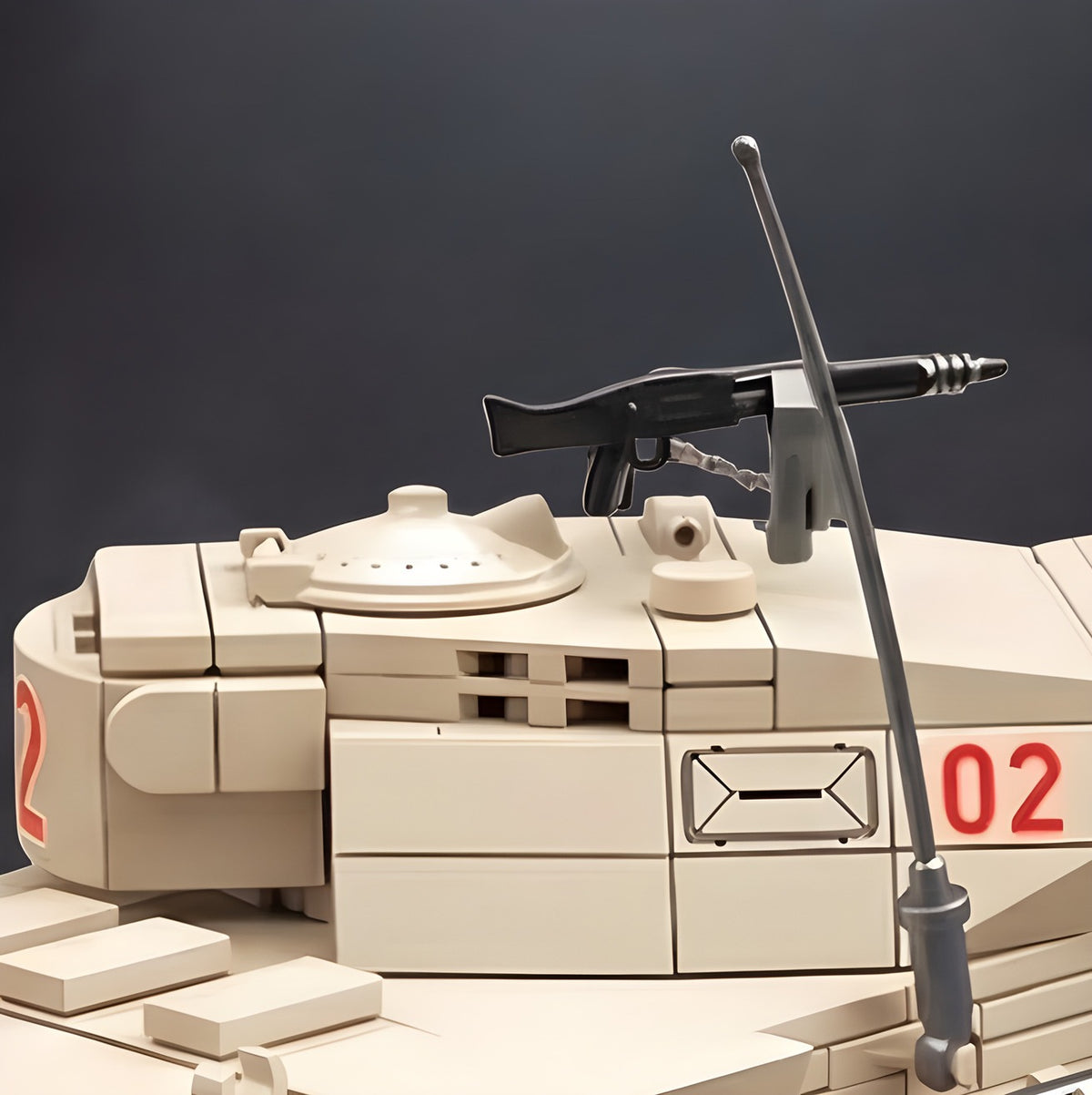 Panzer III brick set, a close-up of the build