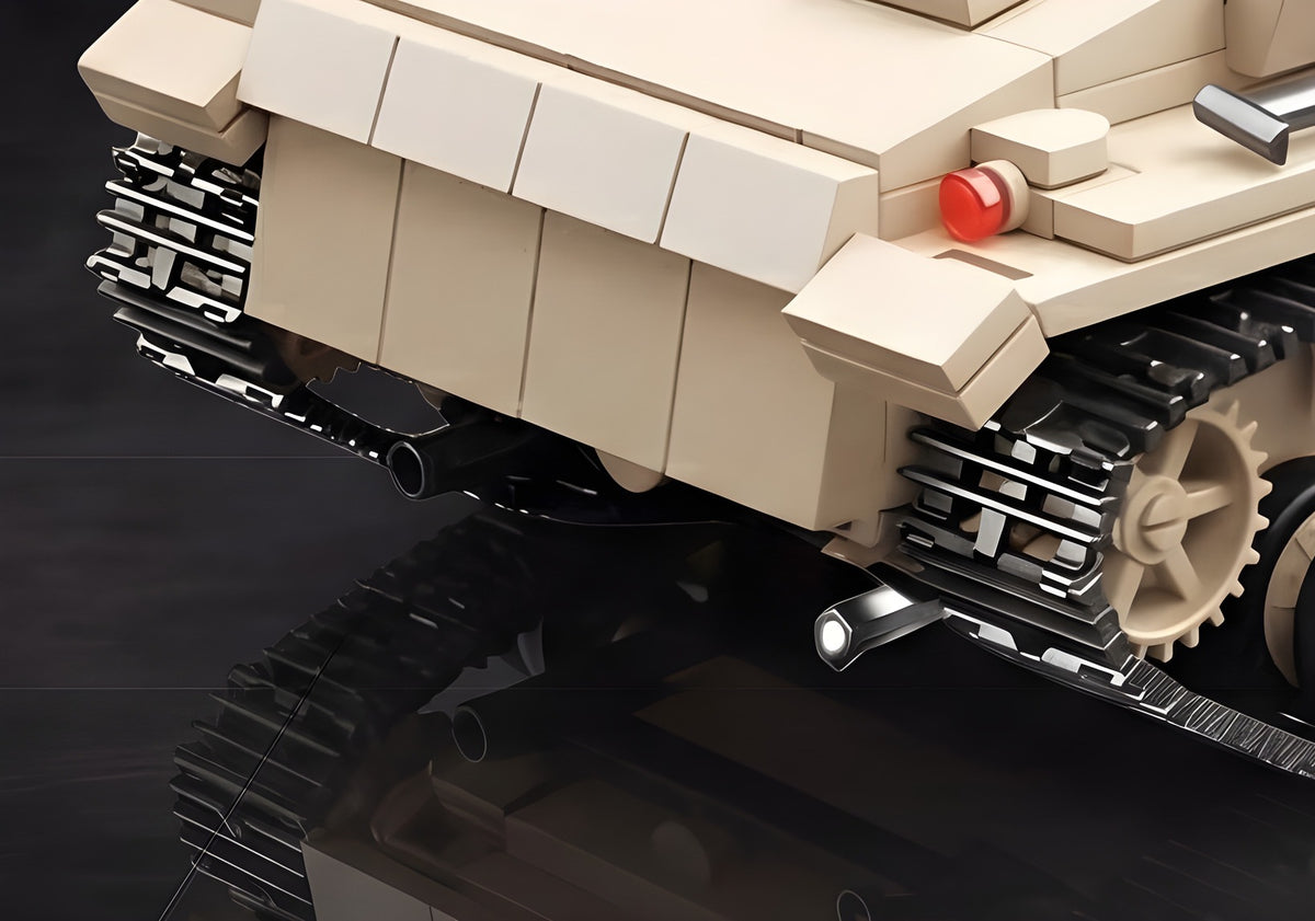 Panzer III brick set, a close-up of the build