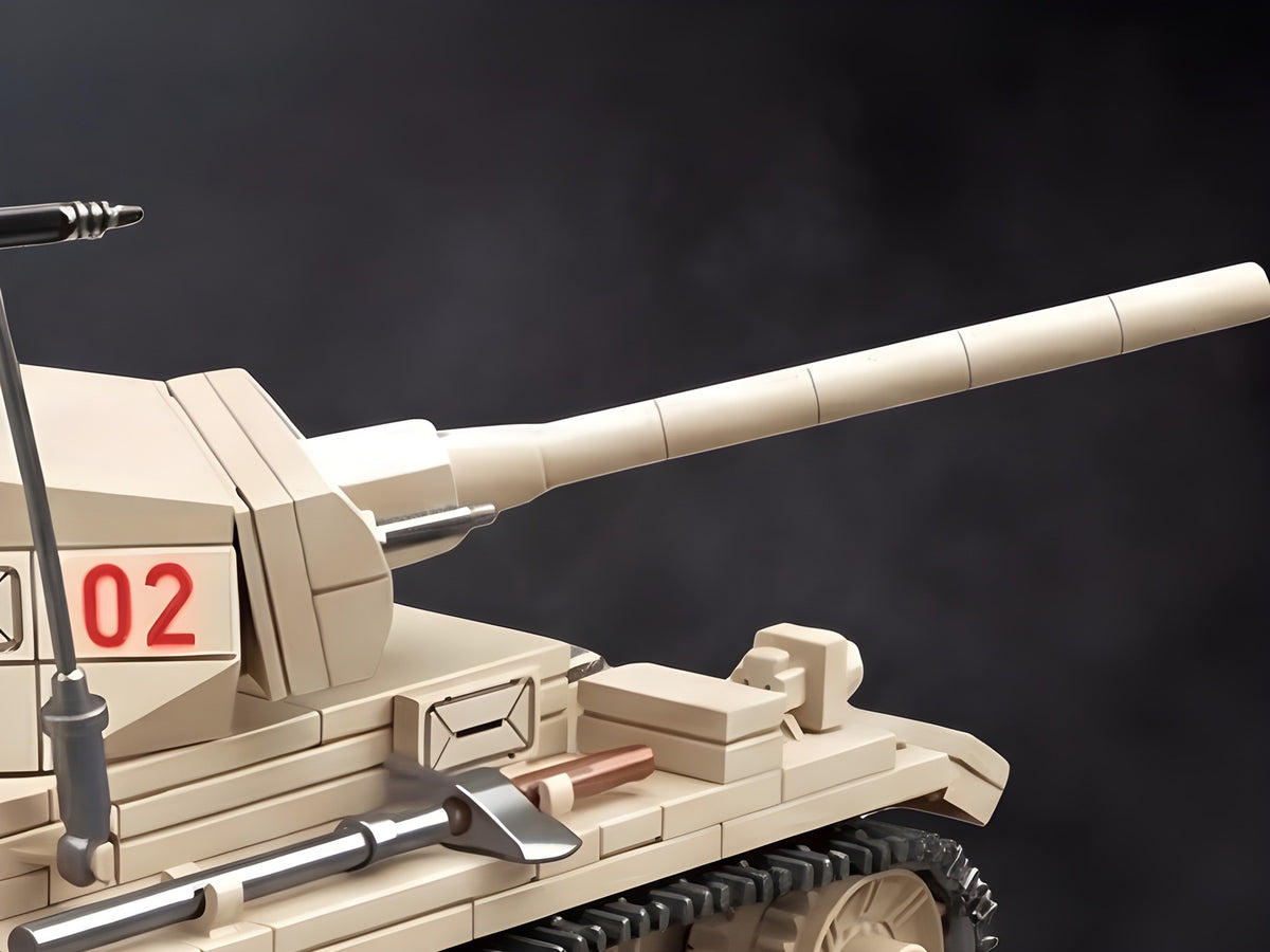 Panzer III brick set, a close-up of the build